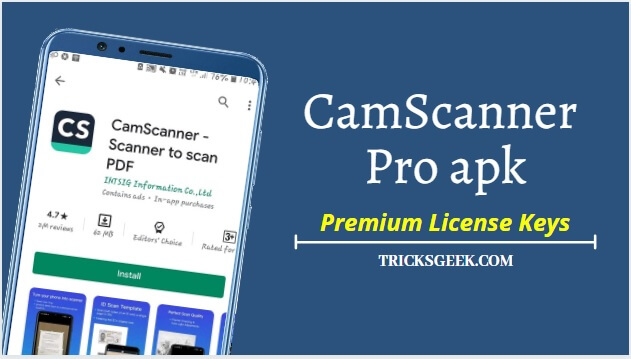 CamScanner Pro Mod APK v5.23.6 [License Key+Premium Unlocked]