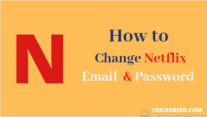 change netflix account and password
